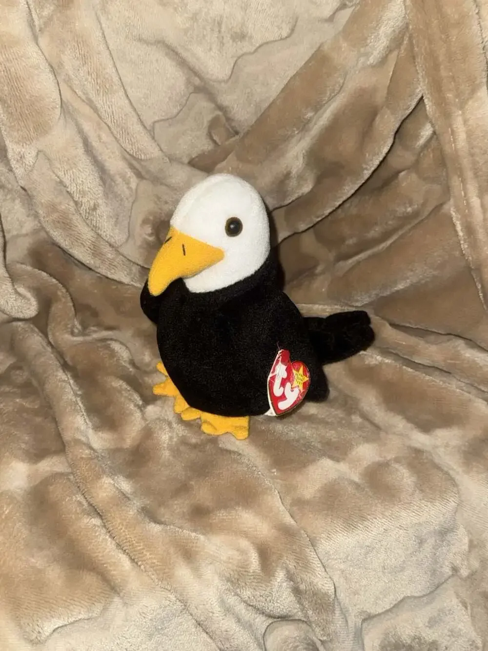 1996 Ty Beanie Baby Baldy The Bald Eagle Style 4074 DOB 2-17-1996